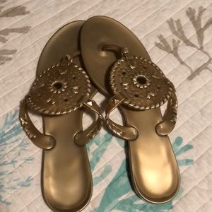 Size 10 Gold Jack Roger Jellies